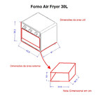 Forno Air Fryer 30l Fogatti - Multifunções