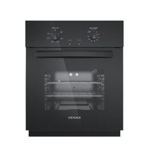 Forno 50l de Embutir Venax Preto - Gás - Totale Nero G Iii - 110v - Fge50g3