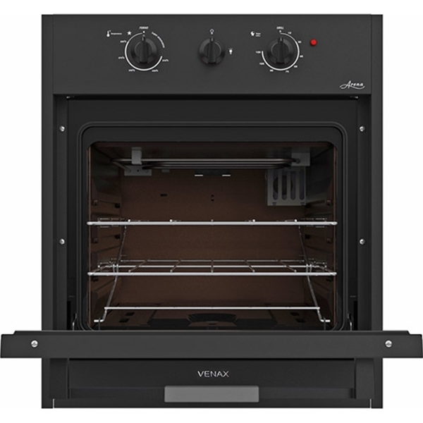 Forno de Embutir Elétrico Arena Black 50 litros com grade de Ventilação,  Preto Fosco - VENAX - 127V | Leroy Merlin