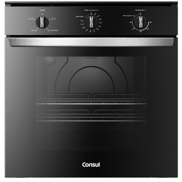 Forno De Embutir Elétrico Consul 84l Preto Com Timer Autodesl