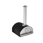 Forno de Pizza à Lenha Firenze Gourmet em Aço 12 Peças Médio Preto Metávila