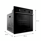 Forno Elétrica de Embutir 84L Brastemp com Grill e com Timer BOX84AE Preto 220V