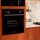 Forno Elétrica de Embutir 84L Brastemp com Grill e com Timer BOX84AE Preto 220V