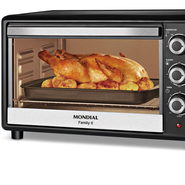 Forno Elétrico 42l Family Ii Mondial Preto/inox 1600w - Frn-4