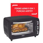 Forno Elétrico Arno Airfry 5 Em 1 20l Preto For2 220v
