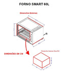 Forno Elétrico Bancada Fogatti Smart60s C/ Espeto Giratório
