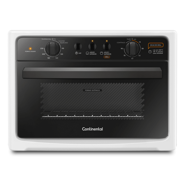 Forno Elétrico Continental De Bancada Grill 44 Litros Branco
