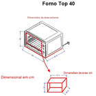Forno Elétrico De Bancada 40 Litros Fogatti Top 40 Black
