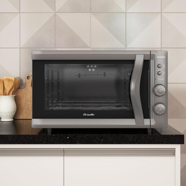 Forno Elétrico De Bancada Mueller Sonetto Grafite 44 Litros 127v | Leroy  Merlin