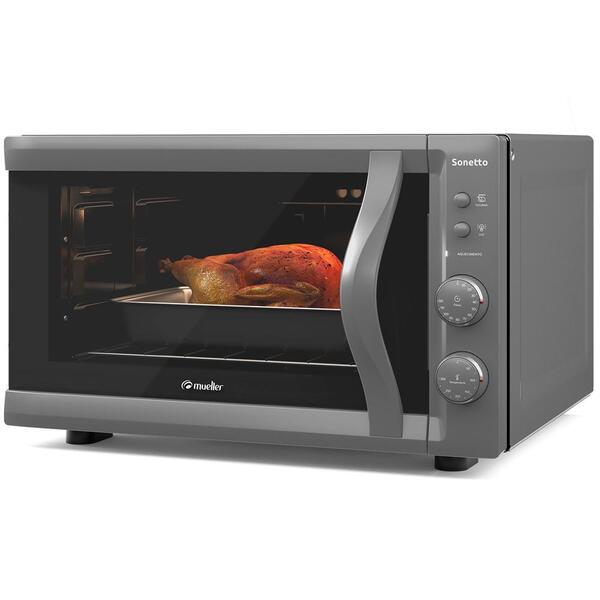 Forno Elétrico De Bancada Mueller Sonetto Grafite 44 Litros 127v | Leroy  Merlin