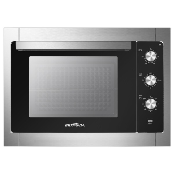 Forno Elétrico de Embutir 47L Preto com Grill e Timer 220V BFE47P Britânia