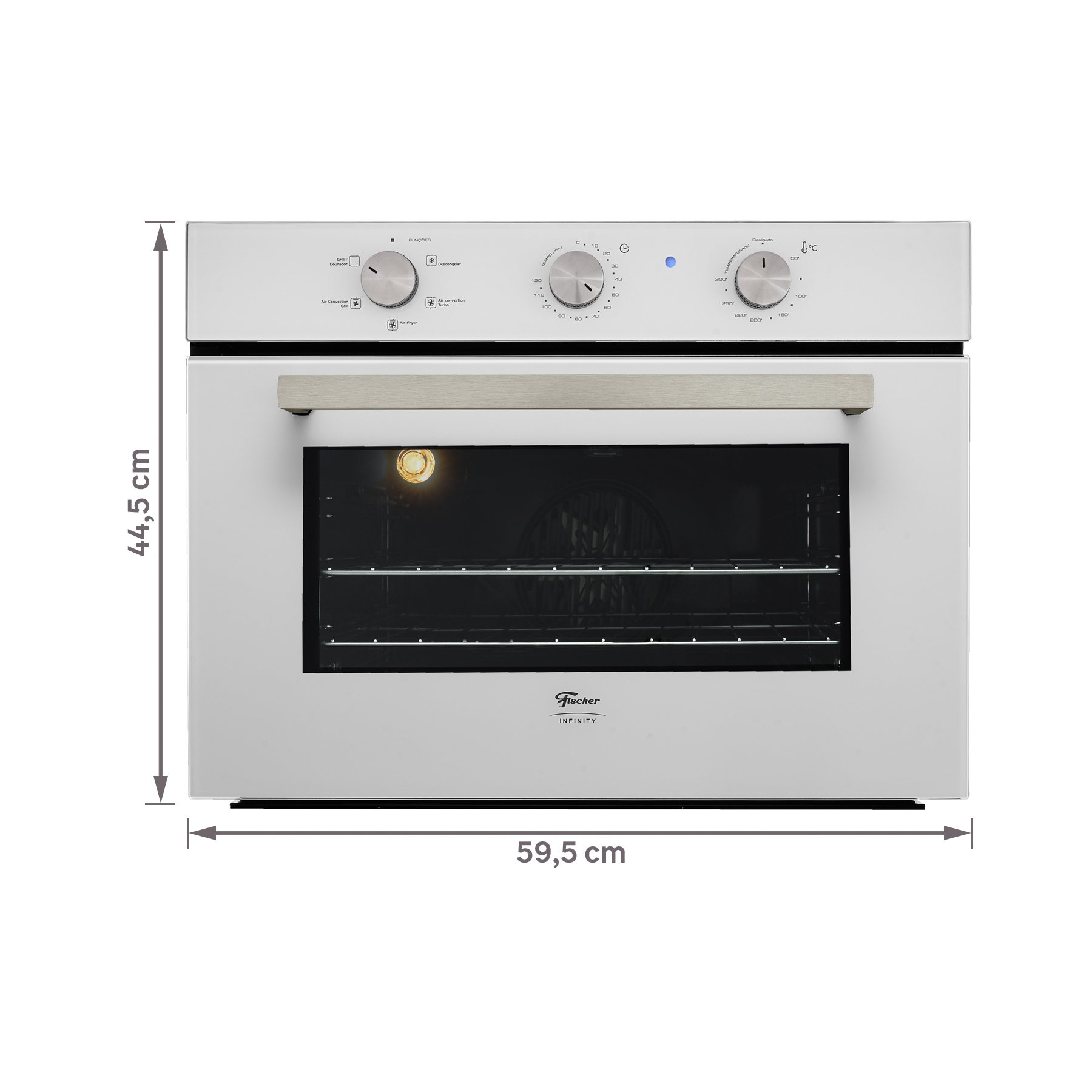 Forno Elétrico de Embutir 50L Branco com Turbo Convection 220V