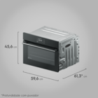 Forno Elétrico de Embutir 50L Preto com Grill e Timer 220V OE5EA Electrolux