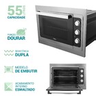 Forno Elétrico de Embutir 55L Cinza com Grill e Timer 127V (110V) PFE55E Philco