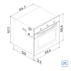 Forno Elétrico de Embutir 73L Prata com Grill e  Timer 220V Perfecta 94869220 Tramontina