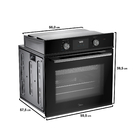 Forno Elétrico de Embutir 80L Preto com Grill e Timer 220V TSD80P2 Midea