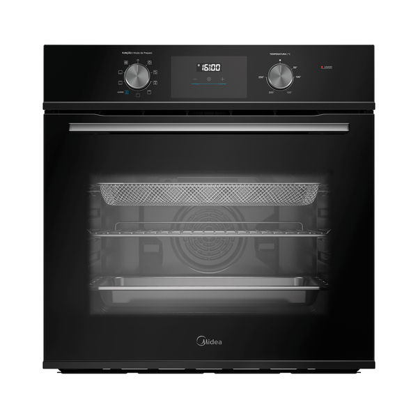 Forno Elétrico de Embutir 80L Preto com Grill e Timer 220V TSD80P2 Midea