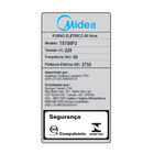 Forno Elétrico De Embutir 80l Touch Com Air Fryer Midea Tst80