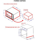 Forno Elétrico Embutir Fogatti Esi Inox 45l