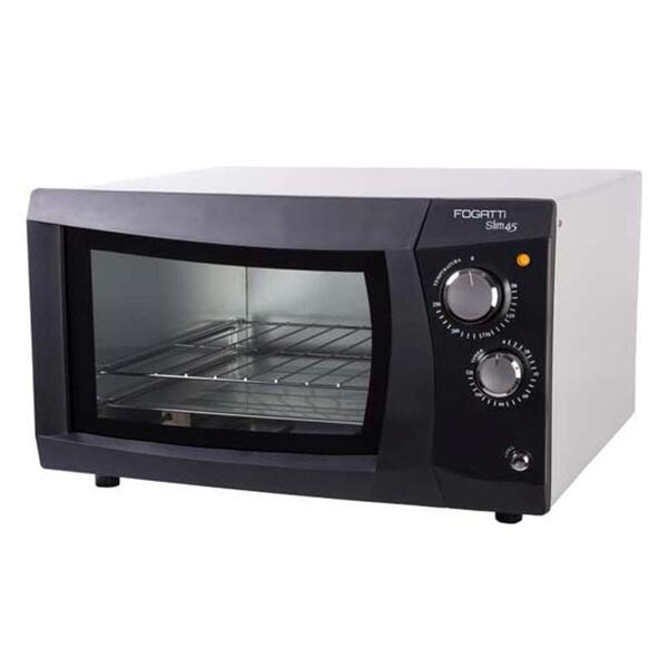 Forno Elétrico Fogatti de Bancada Slim 45 Litros Preto 220V