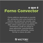 Forno Elétrico Mini Sem Vapor 3 Esteiras Convector Wictory