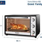 Forno Elétrico Mondial 52l Frn52b 1800w Grand Family Ii Preto