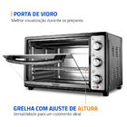 Forno Elétrico Mondial 52l Frn52b 1800w Grand Family Ii Preto