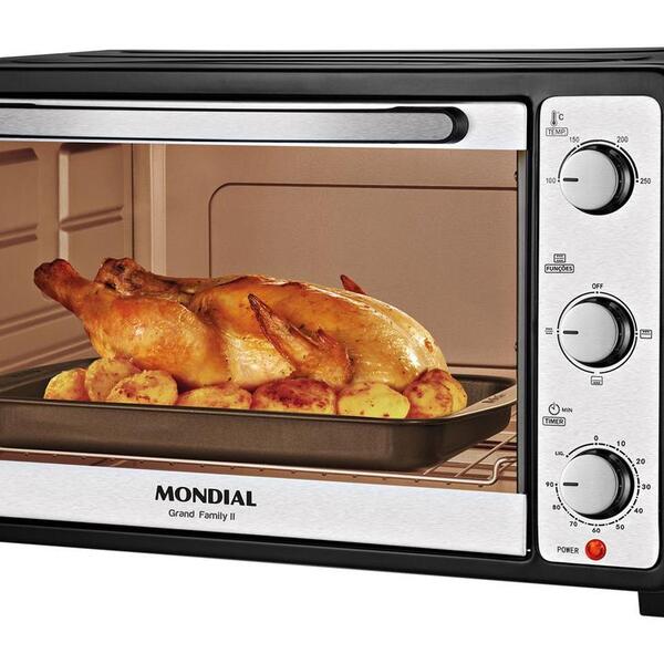 Forno Elétrico Mondial 52l Frn52b 1800w Grand Family Ii Preto