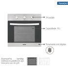 Forno Elétrico Tramontina Inox Basic 60 F3 Aço Inox E Vidro T