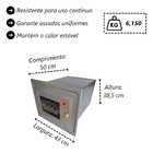 Forno Fogão A Lenha N°3 Frente Vidro Sem Cinzeiro 50x35x30cm