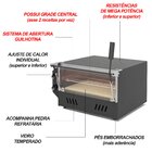 Forno Guilhotina Elétrico 220 V Sem Cavalete Vidro Temperado