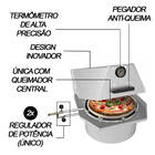 Forno Para Pizza Compacto A Gás Com Queimador Central E Later
