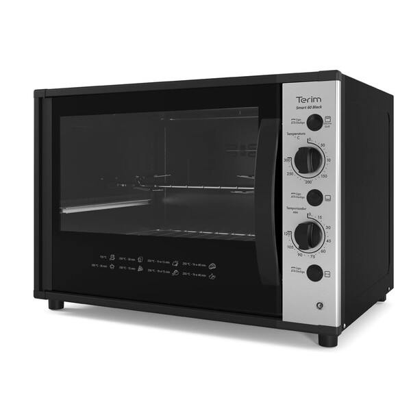 Forno Terim Elétrico Bancada Smart60 Black Com Espeto 60 Litr