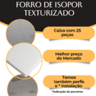 Forro Isopor Texturizado Branco 1243 X 618 X 20mm C/ 25pçs -
