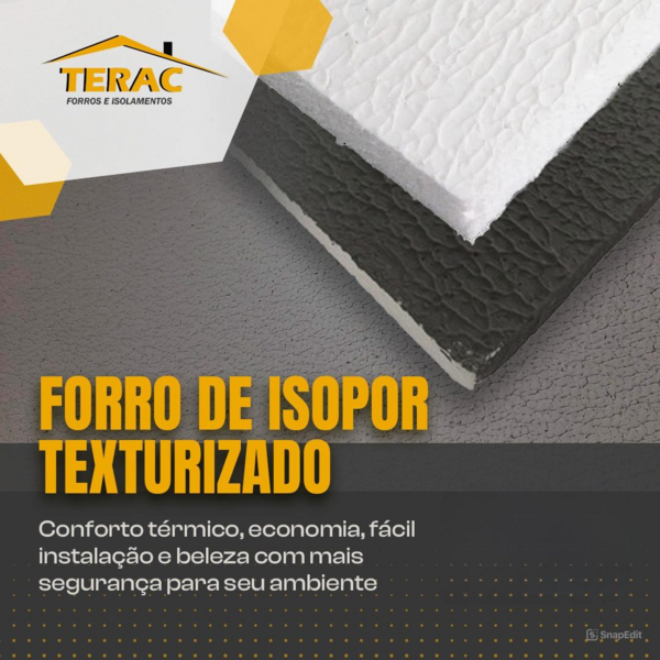 Forro Isopor Texturizado Branco 1250 X 625 X 40mm C/ 12 Pçs