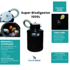 Fossa Biodigestor 1.000l com vala de infiltração 4 em 1 - San