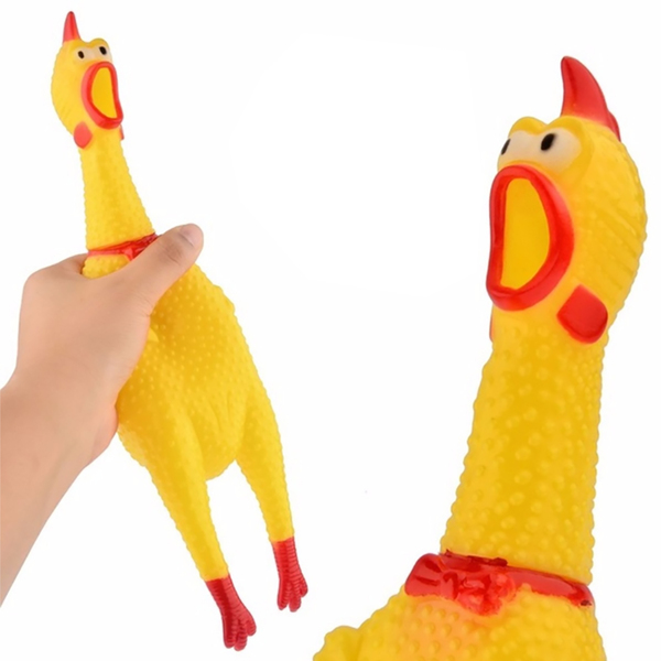 Frango Galinha Borracha Morder Brinquedo Pet Som Grande