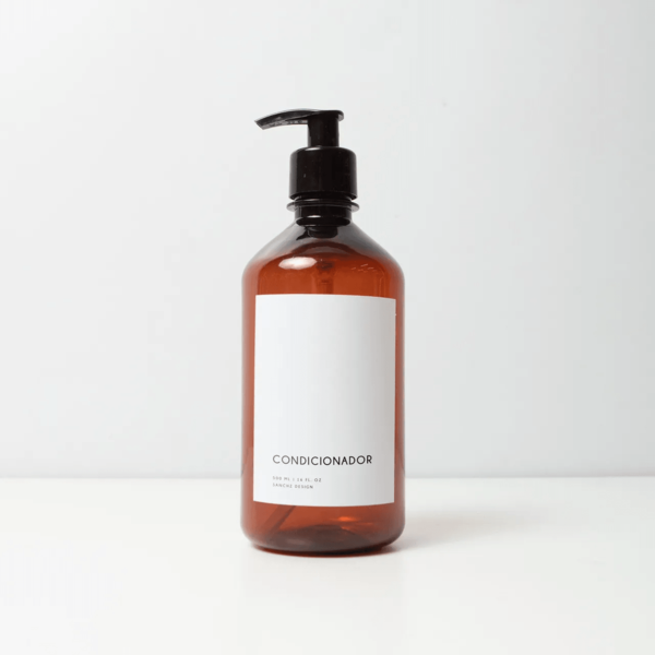 Frasco Âmbar Banheiro Shampoo Condicionador 500ml - Sabonete