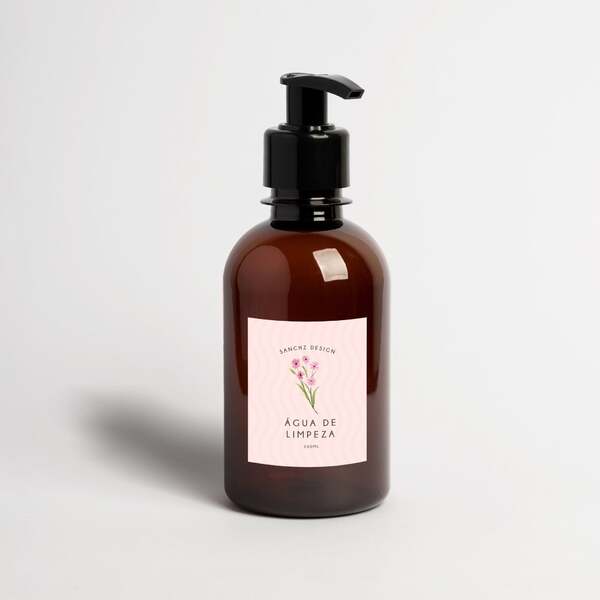 Frasco Âmbar Kids Para Cuidado Pessoal Flowers Água De Limpez