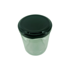 Frasco De Vidro Hermético Circular Com Tampa Preta 100ml