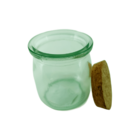 Frasco De Vidro Hermético Redondo Com Tampa De Garrafa 150ml