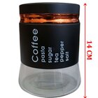 Frasco Pote Coffee Vidro Porta Mantimentos Tampa Hermético