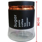 Frasco Pote Sugar De Vidro Porta Mantimentos Tampa Hermético