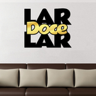 Frases De Parede Decorativo Lar Doce Lar Mdf 6mm Dourado 40x3