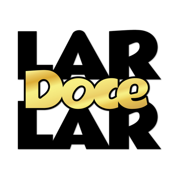 Frases De Parede Decorativo Lar Doce Lar Mdf 6mm Dourado 60x4