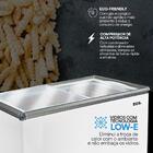 Freezer Conservador Expositor Horizontal Dupla Ação Tampa De