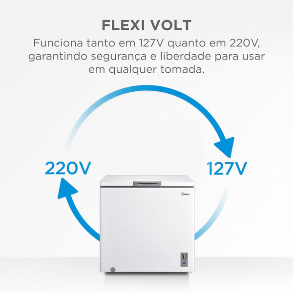 Freezer Horizontal 198l Inverter Bivolt Branco Midea Mdrc280sfz013