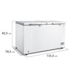 Freezer Horizontal 2 Portas 362l 3 Em 1 Branco Midea Mdrc522f