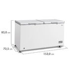Freezer Horizontal 2 Portas Branco 508l Midea Mdrc698fzd012 -