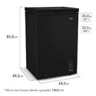 Freezer Horizontal Digital Flexbeer Preto 100l Midea Cba10p1